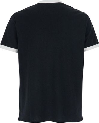 A.P.C. Mens Crew Neck T-Shirt Black Cotton-Linen T-Shirts And Polos