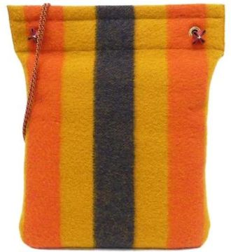 Herm&egrave;s Pre-owned Sac Aline Wool Schoudertas - Dames - Vintage Schoudertas - Veelkleurig - ONE Size - Wol - Vintage