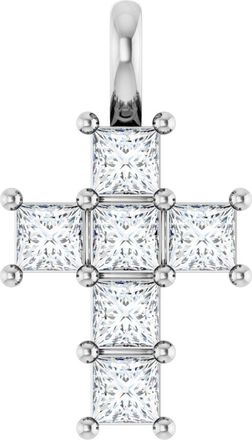 Diamond2Deal 14k Gold Princess Cut 1/2ct Lab-Grown Diamond Pendant