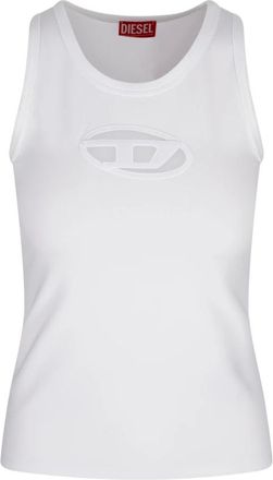 Diesel Tops, Dames, Wit, XS, Katoen, Witte T-Lynys-Od Tanktop
