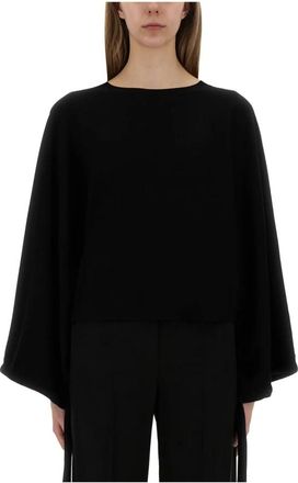 Max Mara Rondgebreide kleding - Dames - Ronde hals truien - Zwart - M - Wol - Truien & Vesten