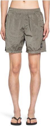Stone Island Military Nylon Shorts with Compass Logo