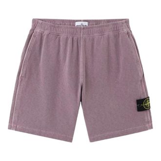 Stone Island Casual Shorts, male, Purple, Size: M Shorts