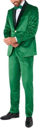 OppoSuits Verdant Green Velvet Tuxedo & Bow Tie Set at Nordstrom, Size 48