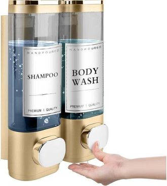 OEM [mai Usato]distributore Di Savon Mural, Distributore Gel Douche, Distributore Double De Shampoing Et Apr&egrave;s-shampoing Sans Per&ccedil;age Abs Pour Salle De Ba