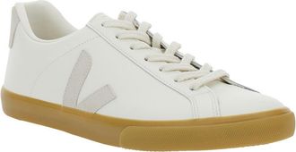 Veja Unisex White Low Top Sneakers With Logo Details Leather Trainers