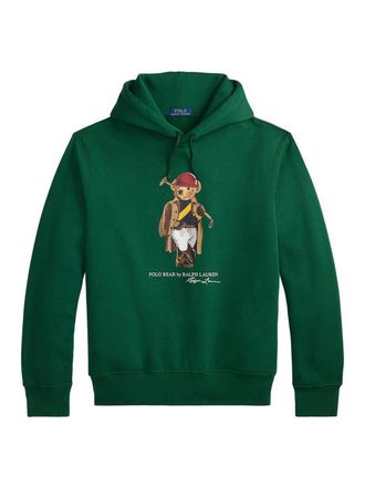 Polo Ralph Lauren Green Hoodie With Printed Bear