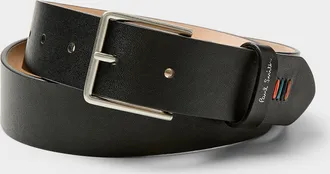 Paul Smith Mens Colourful embroidered stripes leather belt