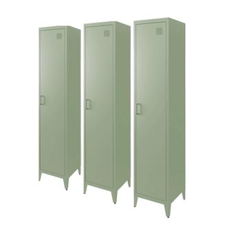 Sweeek Armario dormitorio industria con 4 almacenamientos, set de 3, verde
