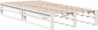 vidaXL Estructura Cama Sin Colch&oacute;n Madera Maciza Pino Blanca 100x200cm Vidaxl