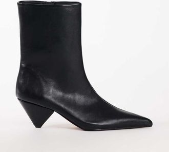 Topshop Kiki stivaletti con tacco a cono neri-Nero