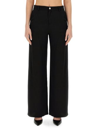 Moschino Black Regular Flat Front Pants