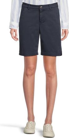 L.L.Bean Comfort Stretch Chino Bermudas Shorts 9 Womens Shorts Classic Navy : 10, Cotton/Spandex/Twill