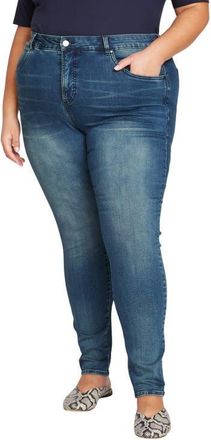 Universal Standard Seine Ankle Skinny Jeans in Distressed Blue at Nordstrom, Size 38W X 32
