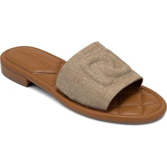 Aerosoles Jilda Slide Sandal in Natural Linen at Nordstrom, Size 7.5