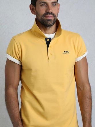 Weird Fish Miles Pique Polo in Lemon at Nordstrom, Size Xxx-Large