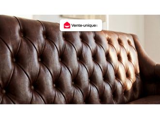 Vente-Unique Divano 2 posti in pelle Marrone - COLBERT