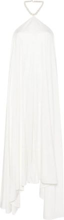 Retrof&ecirc;te Maryam pearl-embellished dres - women - Viscose/Viscose/Silk/Spandex/Elastane/Silk/Polyester/Faux Pearl - S - White