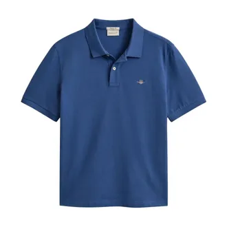 GANT Polo Shirts, male, Blue, Size: 3XL Regular Fit Shield Piqu&eacute; Polo Shirt