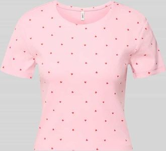Only Regular Fit T-Shirt aus Baumwoll-Mix Modell FENJA in Rosa, Gr&ouml;&szlig;e XL