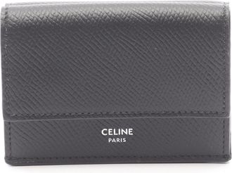 Celine Black Leather Wallet (Tri-Fold) (Pre-Owned)