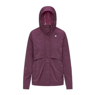 K-Way K-Way, Rain Jackets, female, Purple, Size: S Sophile Satin Glass Jacket