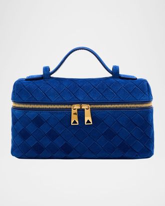 Bottega Veneta Bang Bang Vanity Intrecciato Suede Crossbody Bag