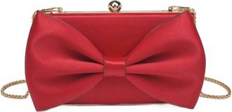Urban Expression Womens Belle Bow Evening Bag In Red