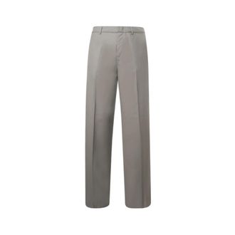 Emporio Armani Striped Light Wool Trousers - male - Emporio Armani - Straight Trousers - Gray - S - Trousers