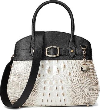 Brahmin Rosetta Cross Body Womens Handbags Winter White, Leather
