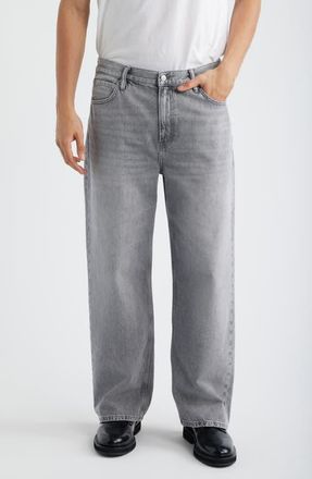 AllSaints Lenny Straight Leg Jeans in Washed Grey at Nordstrom, Size 28 X 30