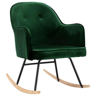 vidaXL Silla De Comedor De Terciopelo Verde Oscuro Vidaxl
