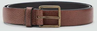 Mango Cintura pelle follata marrone medio - Uomo - 100 - MANGO MAN