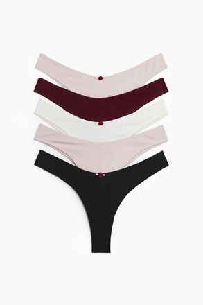 H&M 5er-Pack Brazil Slips aus Baumwolle - Schwarz