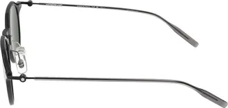 Montblanc Mens Mb0355s Round-Frame Sunglasses Black Injected