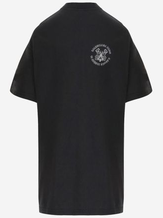 Balenciaga Black Crewneck Logo Oversize T-Shirt