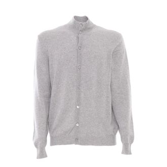 Fedeli Cashmere Knitwear, male, Gray, Size: XL Cashmere Cardigan