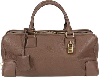 Loewe Amazona Bag Leather Brown Leather Handbag (Pre-Owned)