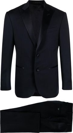 Corneliani single-breasted three-piece suit - men - Virgin Wool/Cupro/Viscose - 50 - Blue