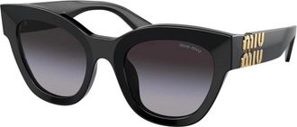 Miu Miu Dameszonnebrillen Collectie: 100% Polycarbonaat - Dames - Zonnebrillen - Zwart - 51 MM - Accessoires