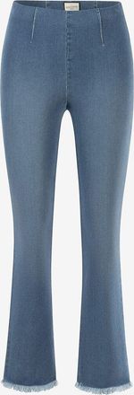 Seductive Skinny-Jeans mit ausgestellten ausgefransten Beinabschl&uuml;ssen Cindy