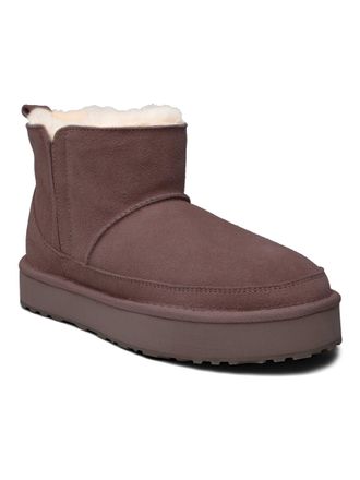 Rosemunde Winterboots ROSEMUNDE Evelyn Leather Elastic Boot, Damen, Gr. 36, dunkelbraun, Obermaterial: 100% Rindveloursleder. Futter: 100% Lammfell, unifarben, 