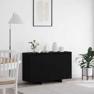 Berkfield Home Black Oak Sideboard Black oak Wood 120 x 41 x 75 cm
