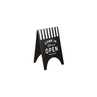 Vacchetti Cartello ferro open/close nero rettangolare cm 45x41x70.5