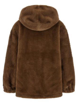 Lou Andr&eacute;a Eco-Fur Hooded Coat - Brown