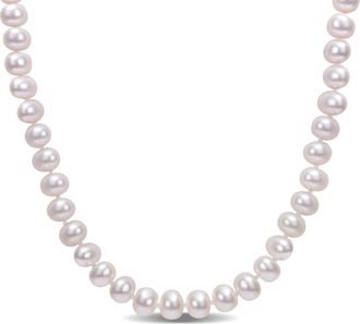 Mimi & Max 7-7.5mm Cultured Freshwater Pearl 18 Strand with Sterling Silver Ball Clasp