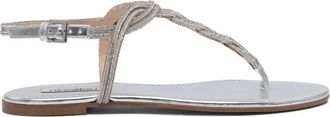 Ninalilou Elisa Sandal - Dames - Sandalen - Grijs - 41 EU - Leer - Schoenen