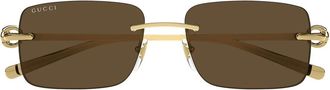 Gucci Sunglasses Gg1703 S 004 Gold/Brown Unisex