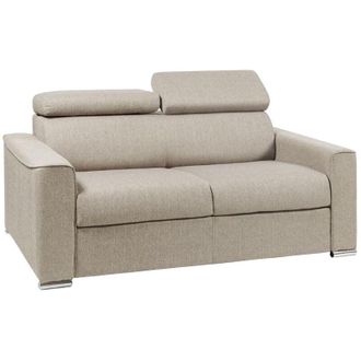 Vente-Unique Vente-unique - Divano letto 2 posti ribalta memory foam - Letto: 120 cm Materasso: 16 cm Tessuto Beige - vizir