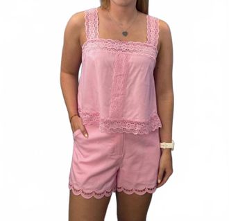 Skies Are Blue Clothing Tank Set In Pink